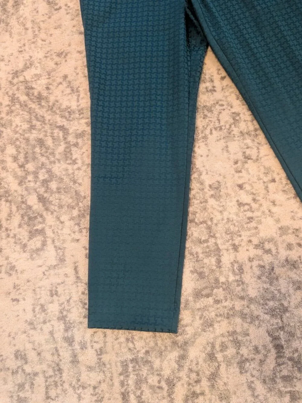 Old Navy Pixie Pants Women's 14 Green Houndstooth Slim Career Ankle Stretch - Picture 3 of 10